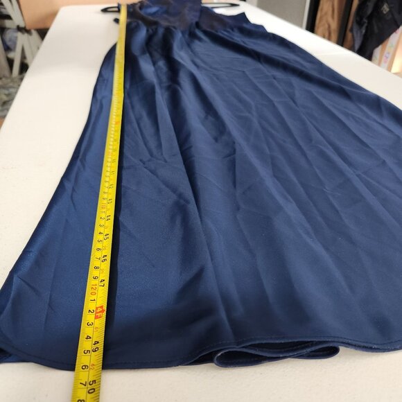 Pretty Garden Dress Medium Satin Maxi Keyhole Back Elastic Waist NWT - Picture 7 of 15